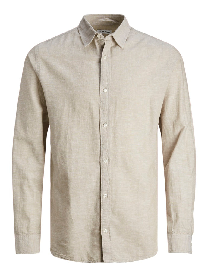 ΠΟΥΚΑΜΙΣΟ ΛΙΝΟ ΜΕ ΓΙΑΚΑ, SLIM FIT