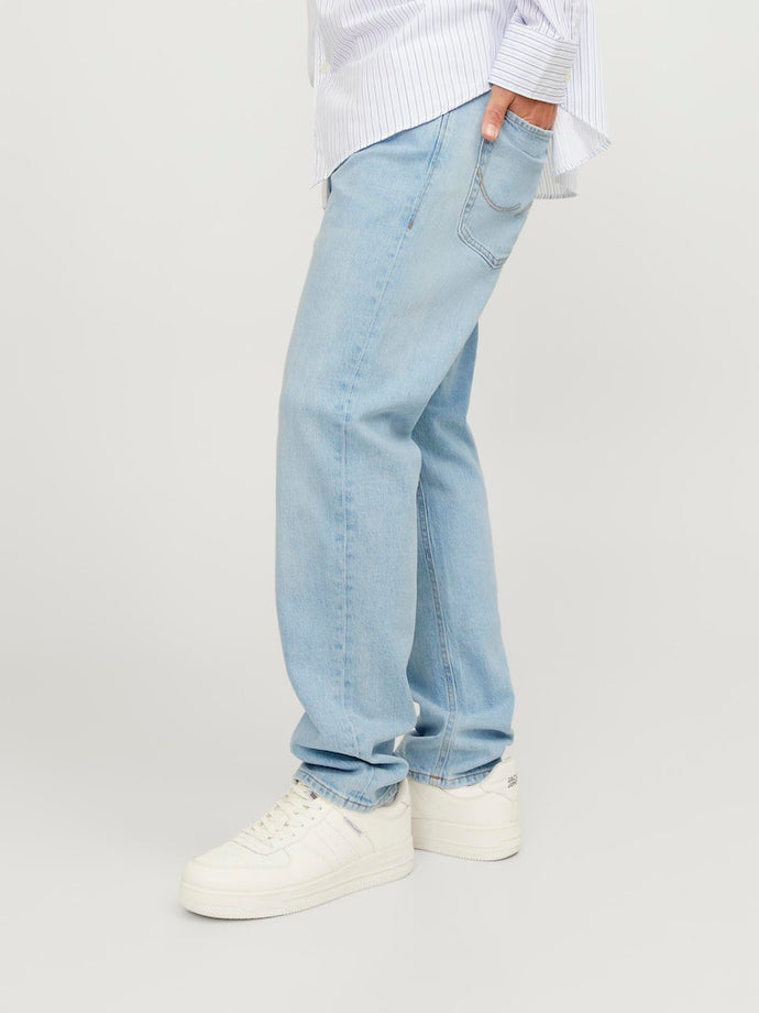 JEANS ΠΑΝΤΕΛΟΝΙ, ΑΝΟΙΧΤΟΥ ΧΡΩΜΑΤΟΣ 99% ΒΑΜΒΑΚΙ ΚΑΙ 1%ΕΛΑΣΤΑΝΗ, ΤAPERED FIT