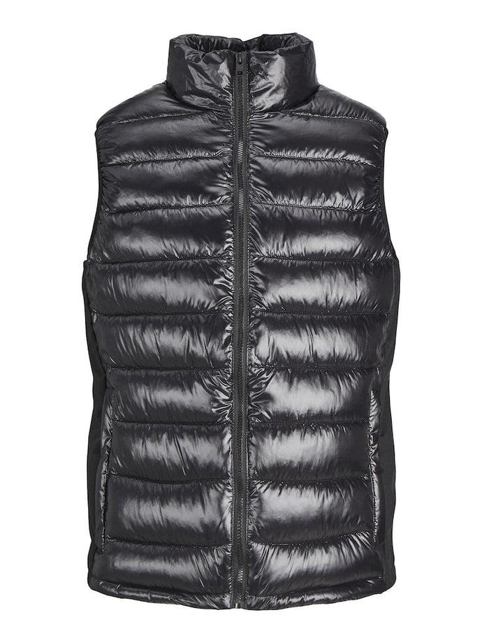 ΑΜΑΝΙΚΟ PUFFER , ΜΕ ΠΛΑΓΙΕΣ ΤΣΕΠΕΣ ΚΑΙ ΦΕΡΜΟΥΑΡ , REGULAR FIT