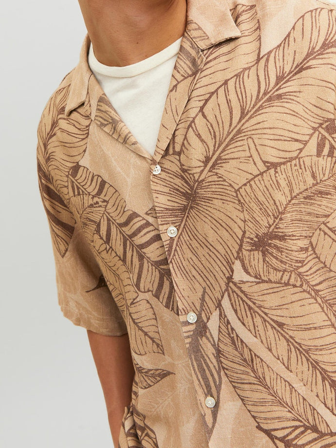 ΠΟΥΚΑΜΙΣΟ ΚΟΝΤΟΜΑΝΙΚΟ, ALL OVER PRINT FLORAL, OVERSIZE FIT
