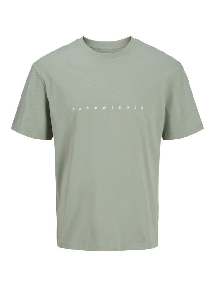 T-SHIRT ΜΕ ΣΤΡΟΓΓΥΛΗ ΛΑΙΜΟΚΟΨΗ ,100% ΒΑΜΒΑΚΙ ,ΜΕ ΤΟ ΛΟΓΟΤΥΠΟ ΤΟΥ BRAND ΕΜΠΡΟΣ