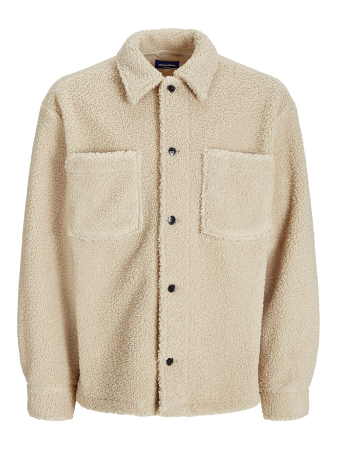 OVERSHIRT ΜΑΚΡΥΜΑΝΙΚΟ ΠΟΥΚΑΜΙΣΟ ΣΕ ΑΝΕΤΗ ΓΡΑΜΜΗ