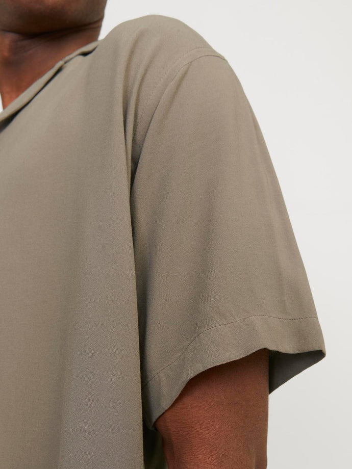 ΠΟΥΚΑΜΙΣΟ VISCOSE,ΚΟΝΤΟΜΑΝΙΚΟ,ΜΟΝΟΧΡΩΜΟ,RELAXED FIT