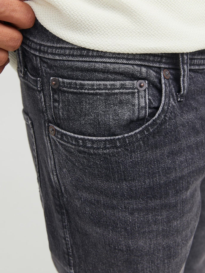 JEANS ΠΑΝΤΕΛΟΝΙ  ΣΚΟΥΡΟΧΡΩΜΟ, 99% ΒΑΜΒΑΚΙ ΚΑΙ 1% ΕΛΑΣΤΑΝΗ ΓΙΑ ΠΙΟ ΑΝΕΤΗ ΕΦΑΡΜΟΓΗ, REGULAR FIT