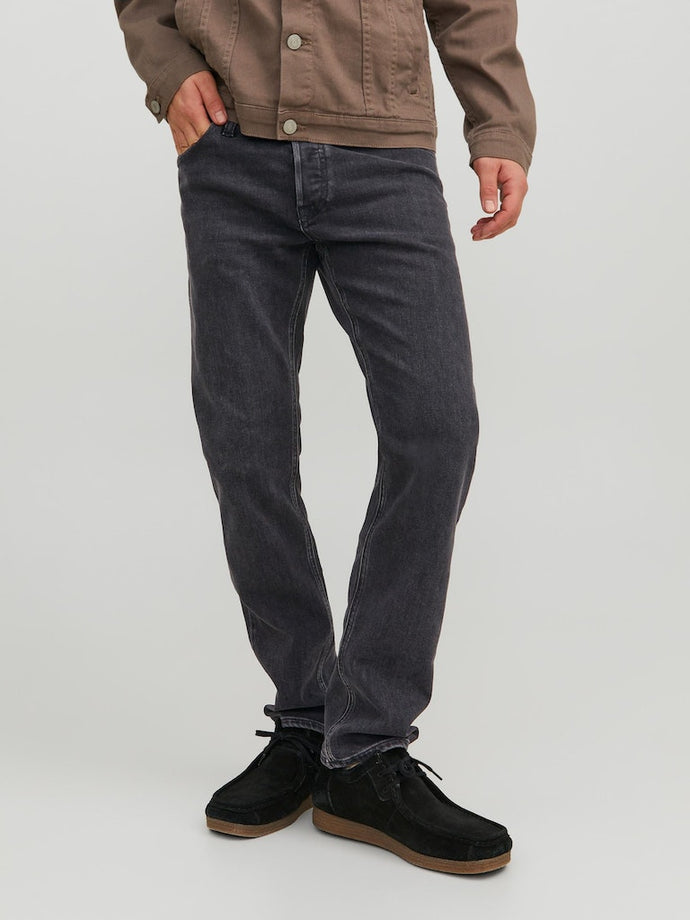 JEANS ΠΑΝΤΕΛΟΝΙ, 5ΤΣΕΠΟ ΣΚΟΥΡΟΥ ΧΡΩΜΑΤΟΣ ,TAPERED FIT