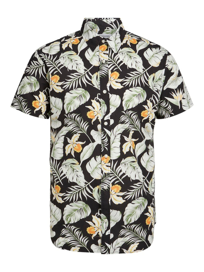 ΠΟΥΚΑΜΙΣΟ ΚΟΝΤΟΜΑΝΙΚΟ, 100% ΒΑΜΒΑΚΙ, FLORAL, SLIM FIT,PLUS SIZE