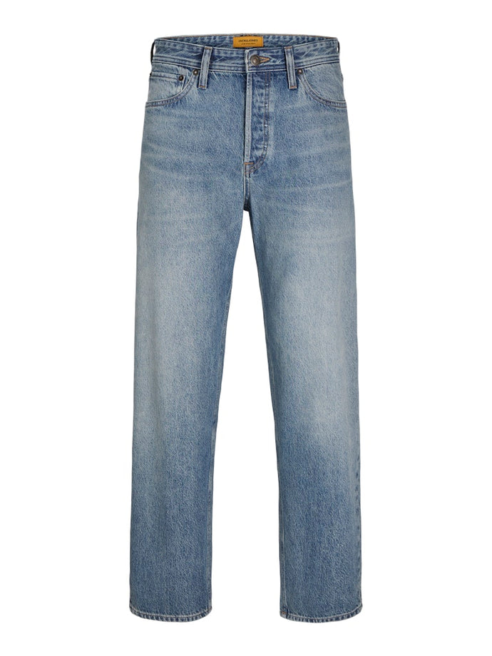 JEANS ΠΑΝΤΕΛΟΝΙ 100 ΒΑΜΒΑΚΙ, ΑΝΟΙΧΤΟ ΜΠΛΕ, LOOSE FIT
