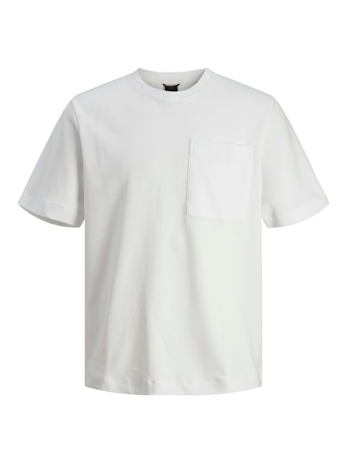 T-SHIRT ΜΟΝΟΧΡΩΜΟ ,ΜΕ ΤΣΕΠΑΚΙ ΕΜΠΡΟΣ, WIDE FIT
