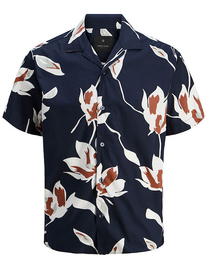 ΠΟΥΚΑΜΙΣΟ ΚΟΝΤΟΜΑΝΙΚΟ 100% ΒΑΜΒΑΚΙ FLORAL,RELAXED FIT