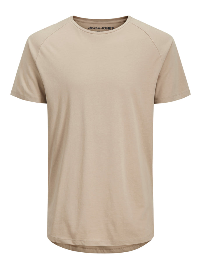 T-SHIRT , ΜΕ ΛΑΙΜΟΚΟΨΗ , 100% ΟΡΓΑΝΙΚΟ ΒΑΜΒΑΚΙ , REGULAR FIT