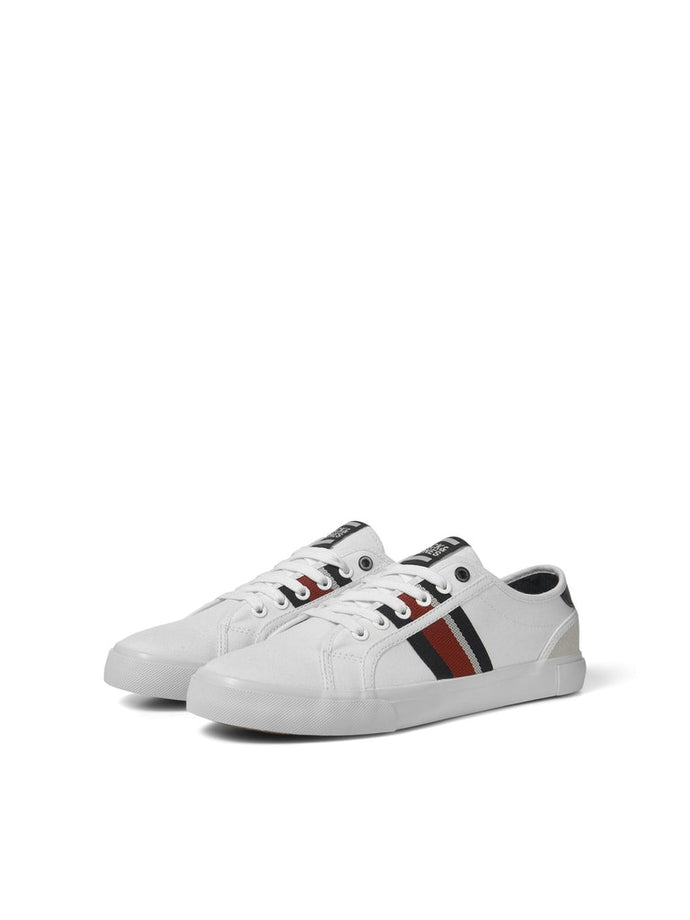 SNEAKERS ΠΑΝΙΝΟ , ΜΕ ΤΡΕΙΣ ΡΙΓΕΣ ΣΤΟ ΠΛΑΙ ΚΑΙ ΤΟ LOGO TOY BRAND