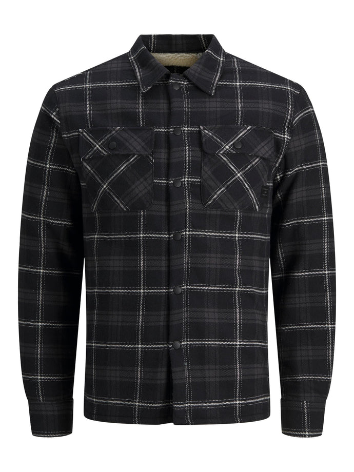 OVERSHIRT 100% ΒΑΜΒΑΚΙ ΜΕ ΕΣΩΤΕΡΙΚΗ ΓΟΥΝΑ ΜΕ ΤΣΕΠΕΣ ΕΜΠΡΟΣ , COMFORT FIT