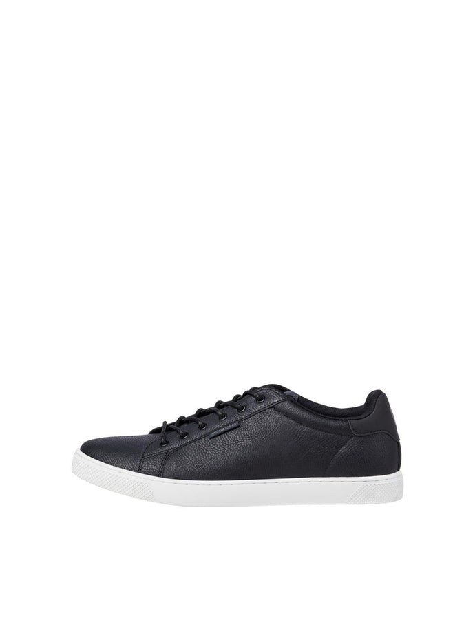ΥΠΟΔΗΜΑ SNEAKER ΔΕΡΜΑΤΙΝΟ , ΣΕ ΜΑΥΡΟ ΧΡΩΜΑ  ΚΑΙ ΤΟ LOGO ΤΟΥ BRAND ΣΤΟ ΠΛΑΙ