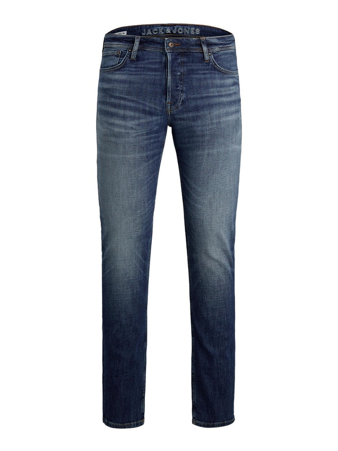 JEANS ΠΑΝΤΕΛΟΝΙ ,ΣΚΟΥΡΟΧΡΩΜΟ ,SLIM STRAIGHT FIT