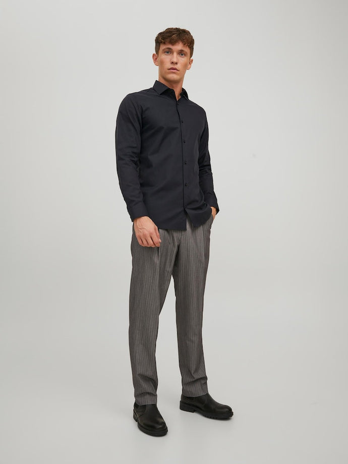 ΠΟΥΚΑΜΙΣΟ 100% ΒΑΜΒΑΚΙ ,ΜΟΝΟΧΡΩΜΟ, SLIM FIT