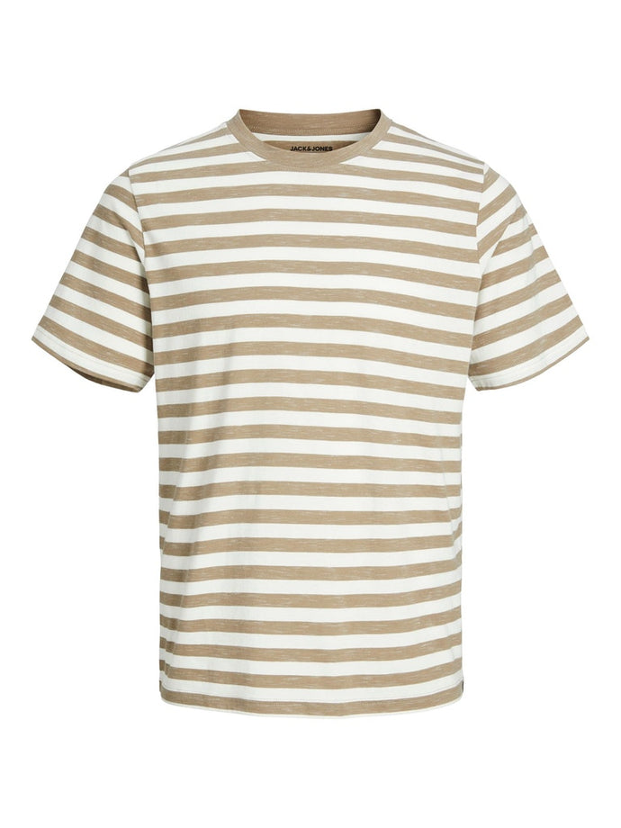 T-SHIRT ΜΕ ΣΤΡΟΓΓΥΛΗ ΛΑΙΜΟΚΟΨΗ  , ΜΑΡΙΝΙΕΡΑ, STANDARD  FIT