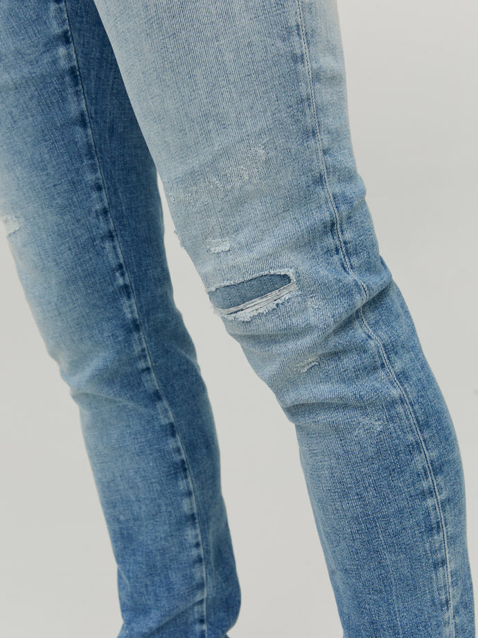 JEANS , ΜΕ ΣΚΙΣΙΜΑΤΑ ,ΕΛΑΣΤΑΝΗ ΓΙΑ ΠΕΡΙΣΣΟΤΕΡΗ ΑΝΕΣΗ , ΜΕ ΒΑΣΗ ΤΟ  ΟΡΓΑΝΙΚΟ ΒΑΜΒΑΚΙ , SLIM-GLENN